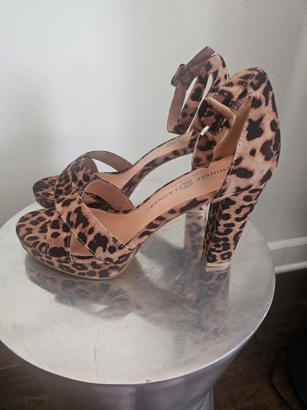 Chinese Laundry Leopard Print Platform Heels Size 10 NWOT